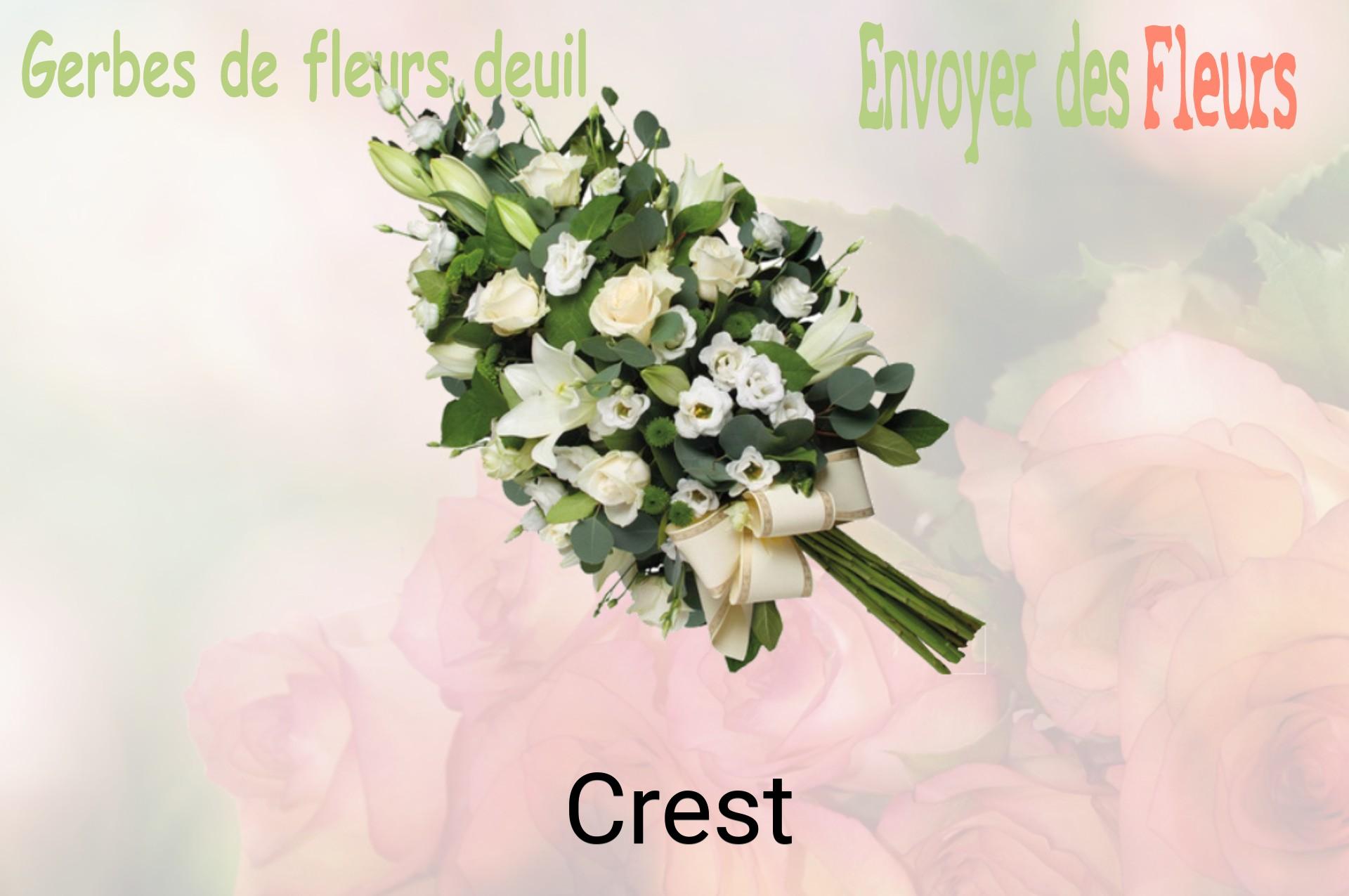 Gerbe de fleurs de deuil livrée à Crest